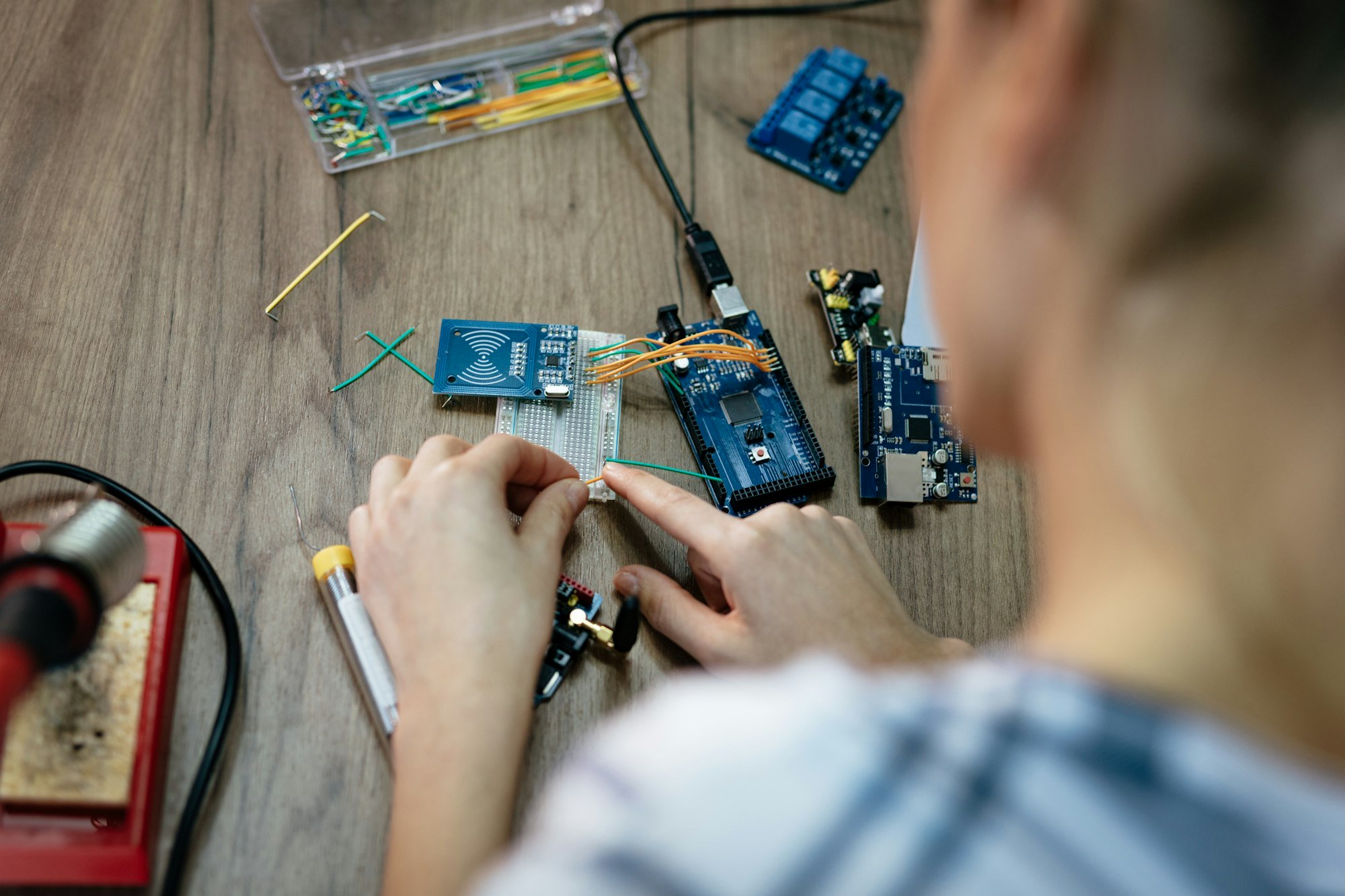 Soldering Electronic Circuit Board Soldering Electronic Circuit Board